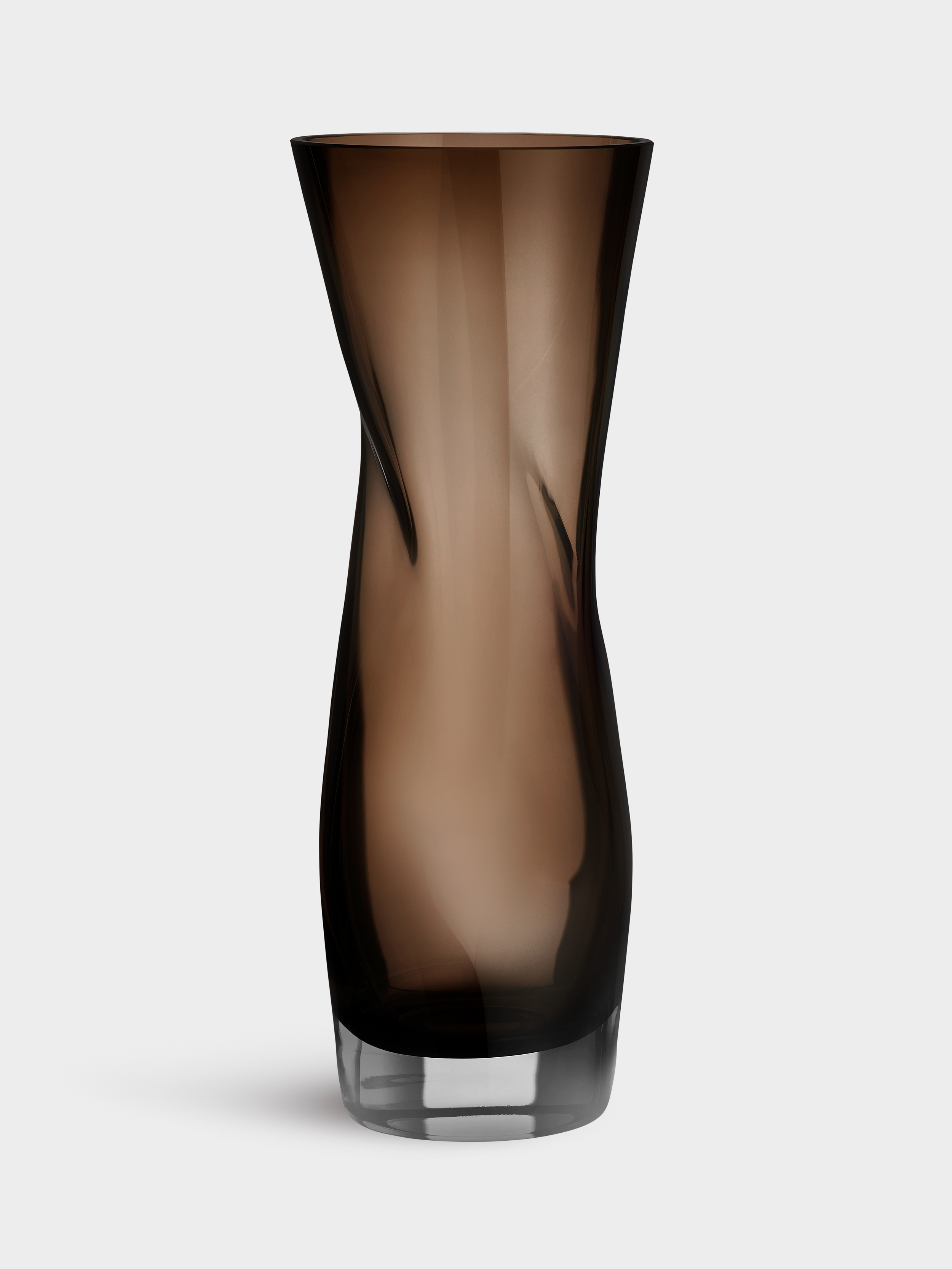 Squeeze vase smokey brown 340mm