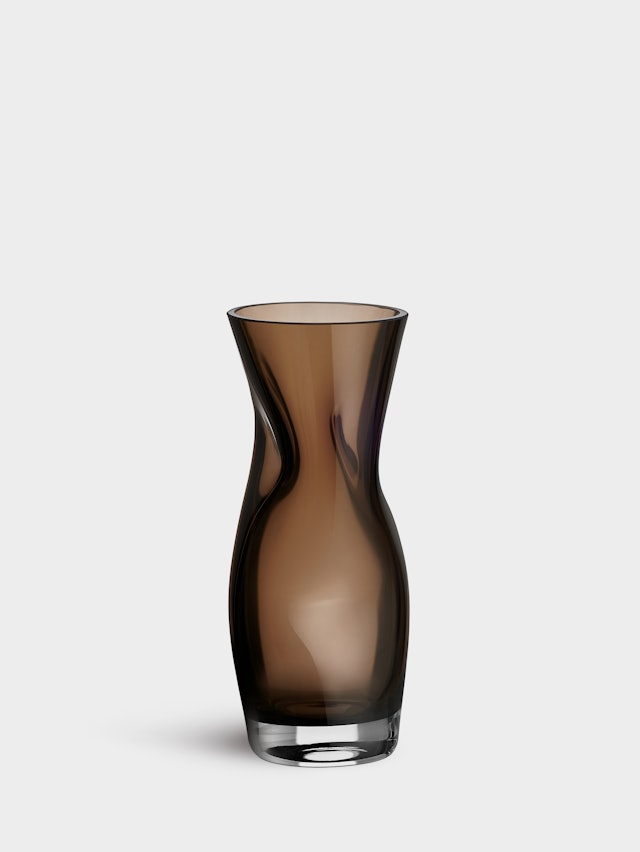 Squeeze vase smokey brown 230mm