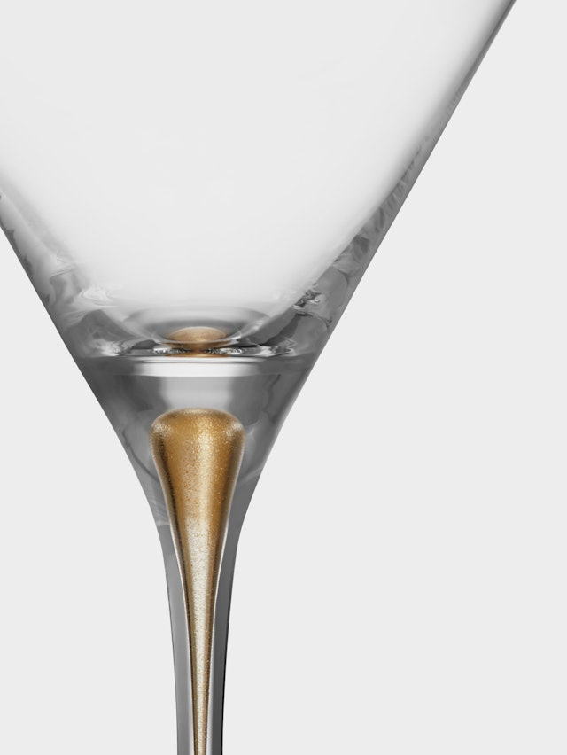 Intermezzo martini glass gold 25cl 2-pack