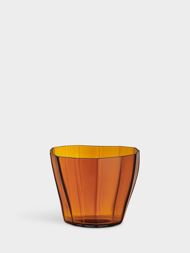 Reed vase amber 175mm
