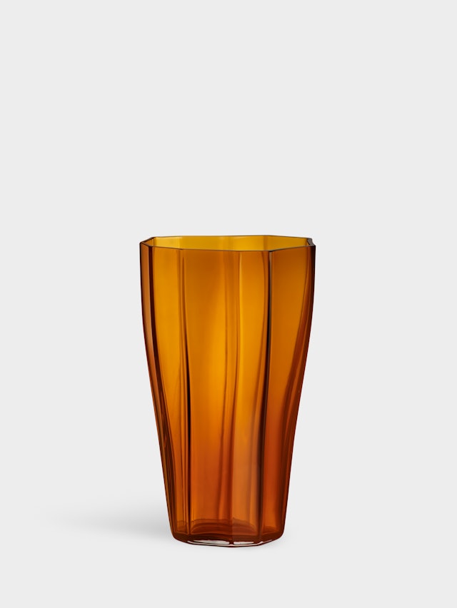 Reed vase amber 300mm