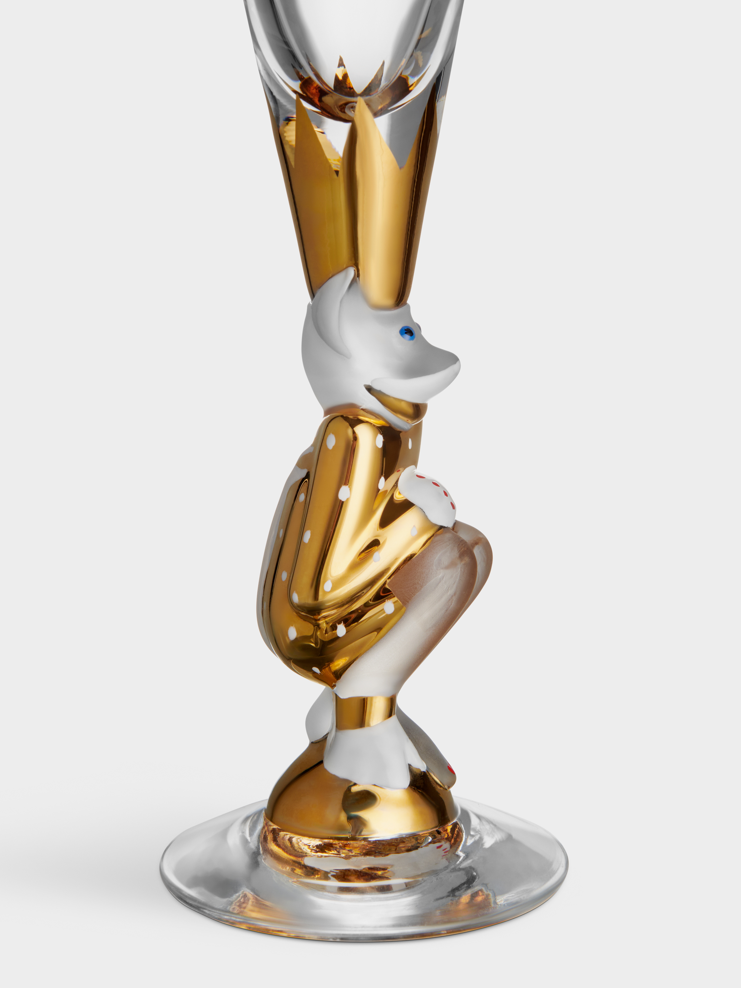 The sparkling devil champagne glass gold 19cl | Orrefors