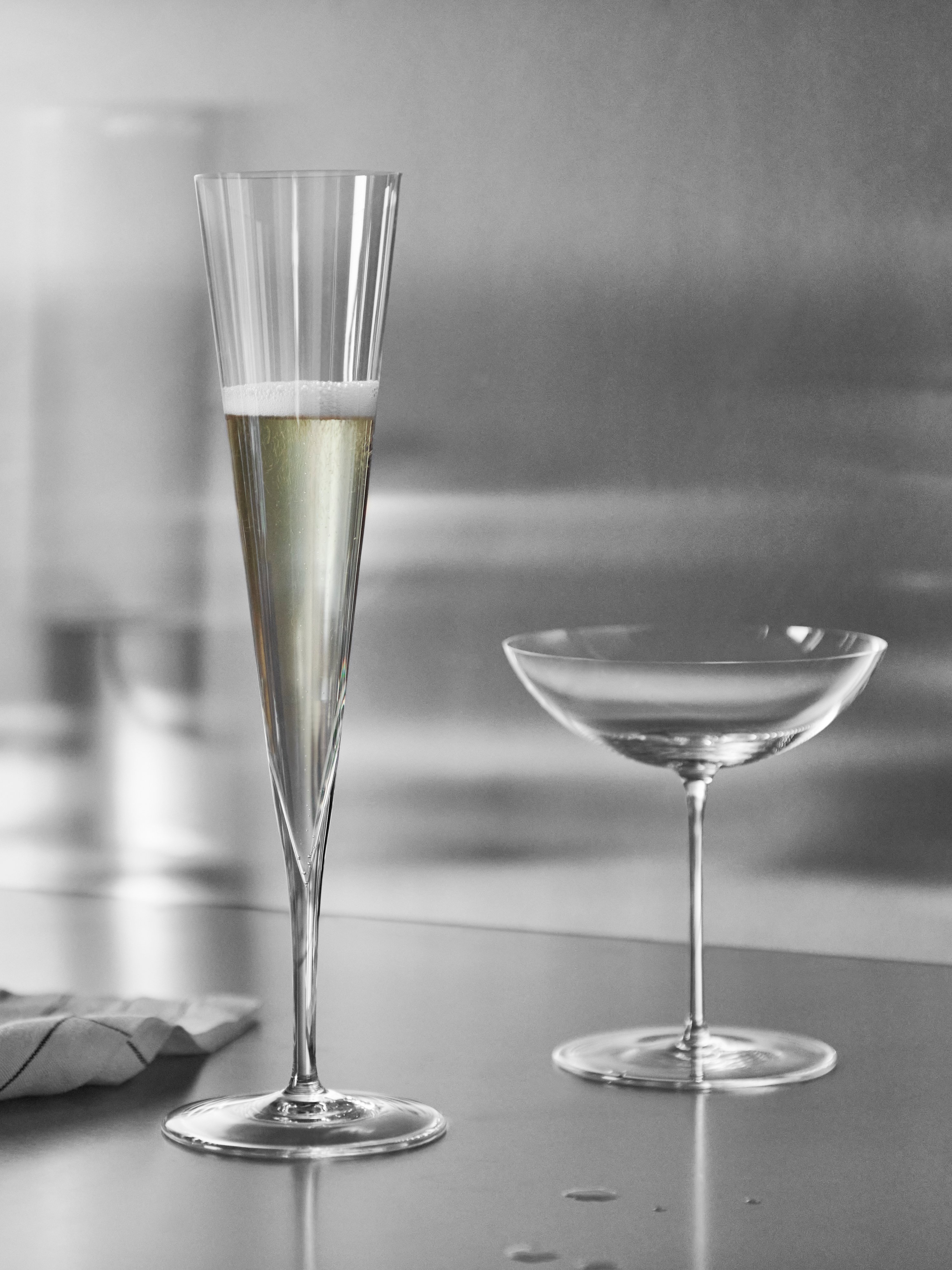 Geometry Champagne glass 25cl 2-pack | Orrefors