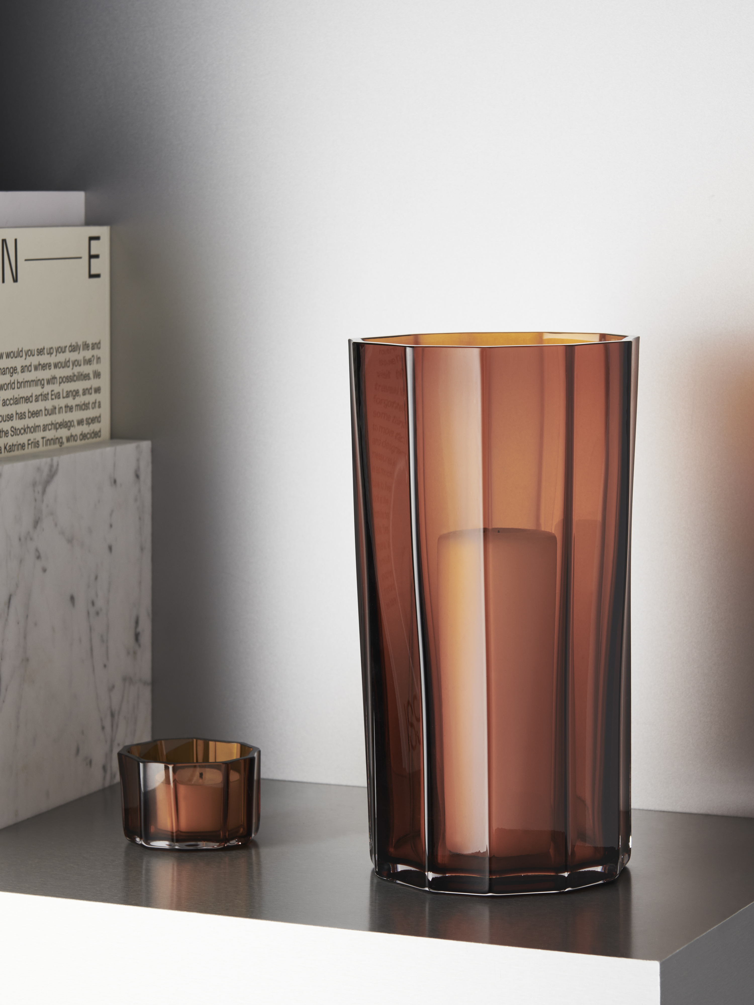 Reed stormlykta bärnsten 250mm