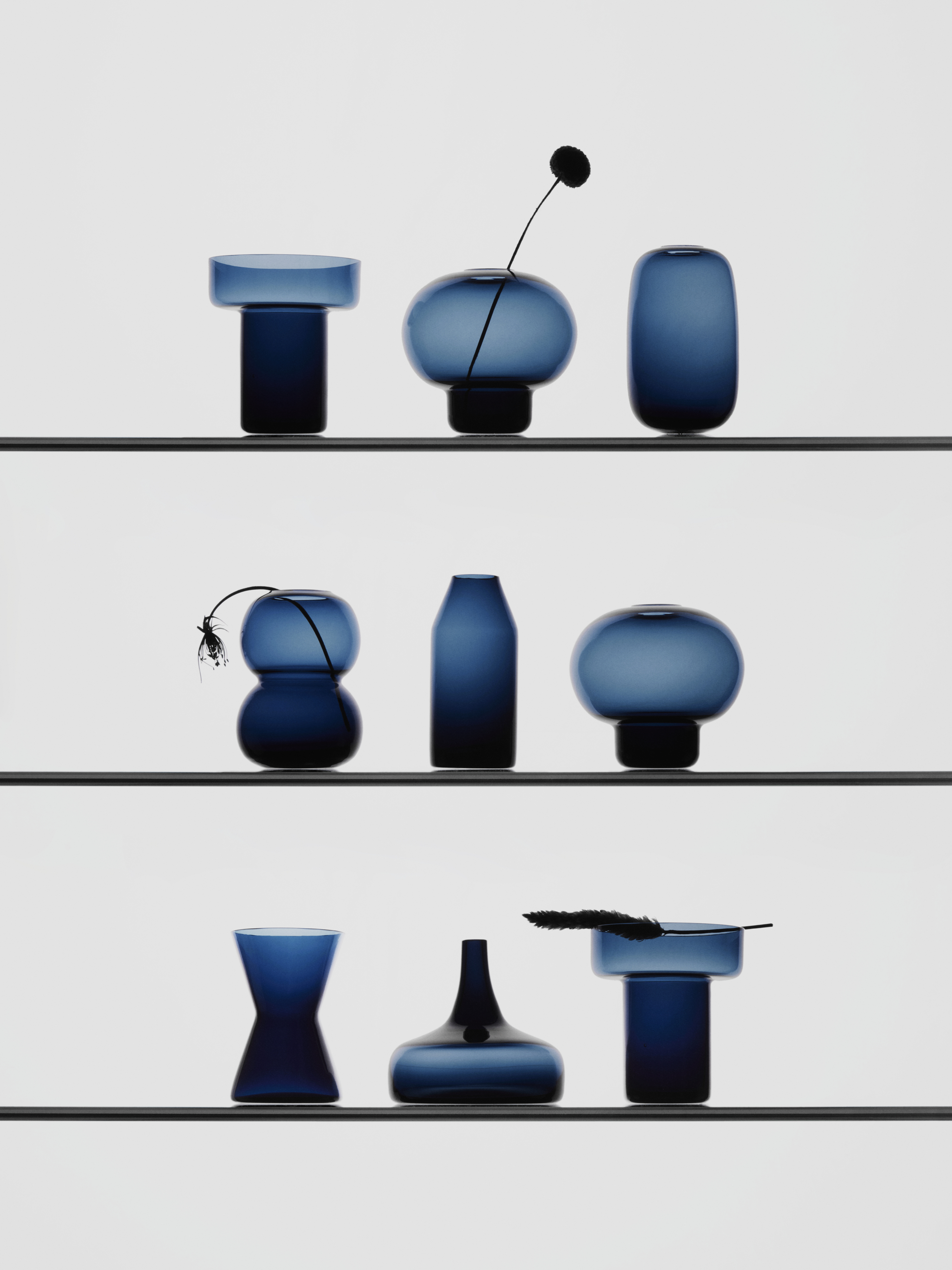 Midsummer Mini vaser midnattsblå 7-pack ltd 400