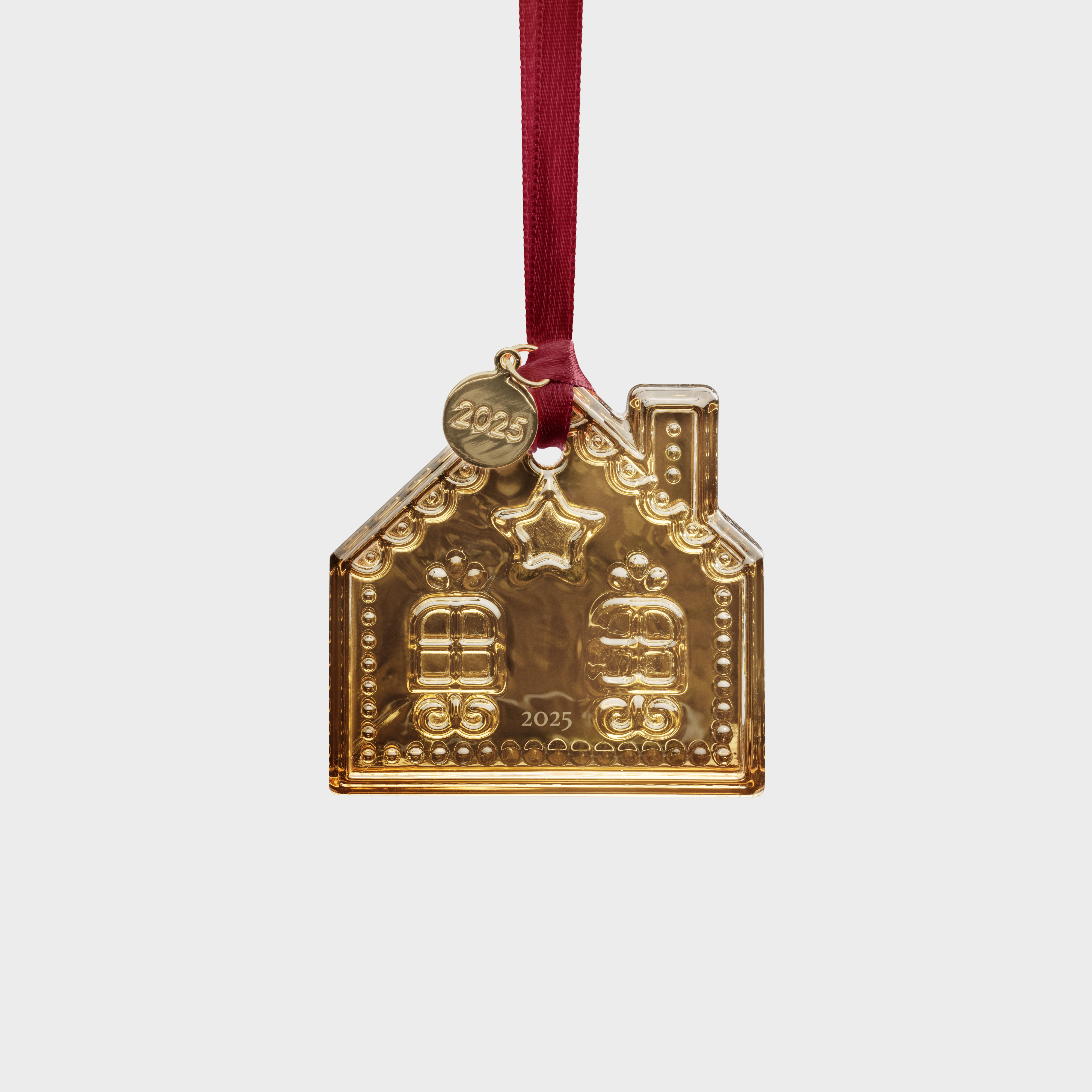 Annual Holiday Ornament Ginger bread house 21K gold 2025