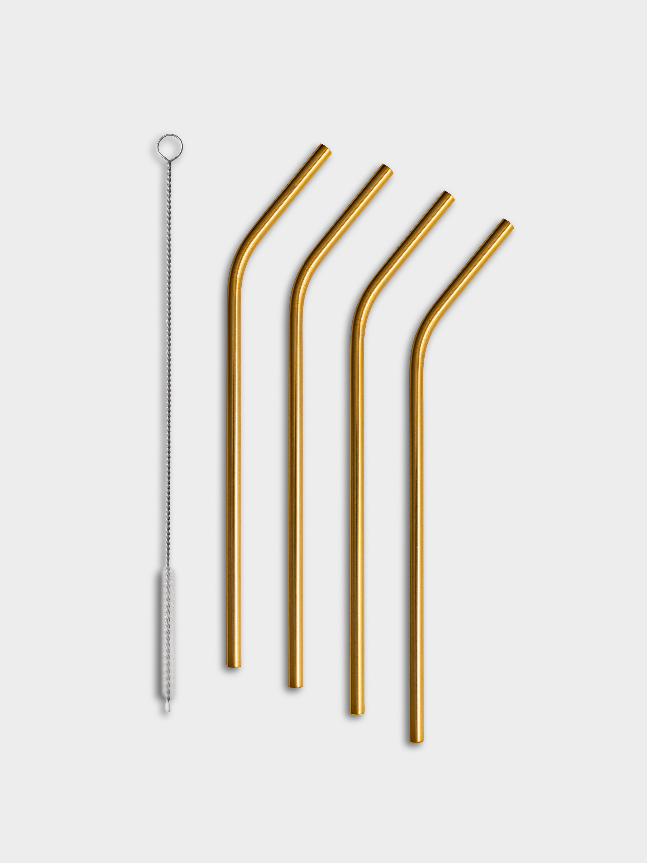 Glass Straws by Rustic Horse.Pack of 4 with Brush (Colour Mix