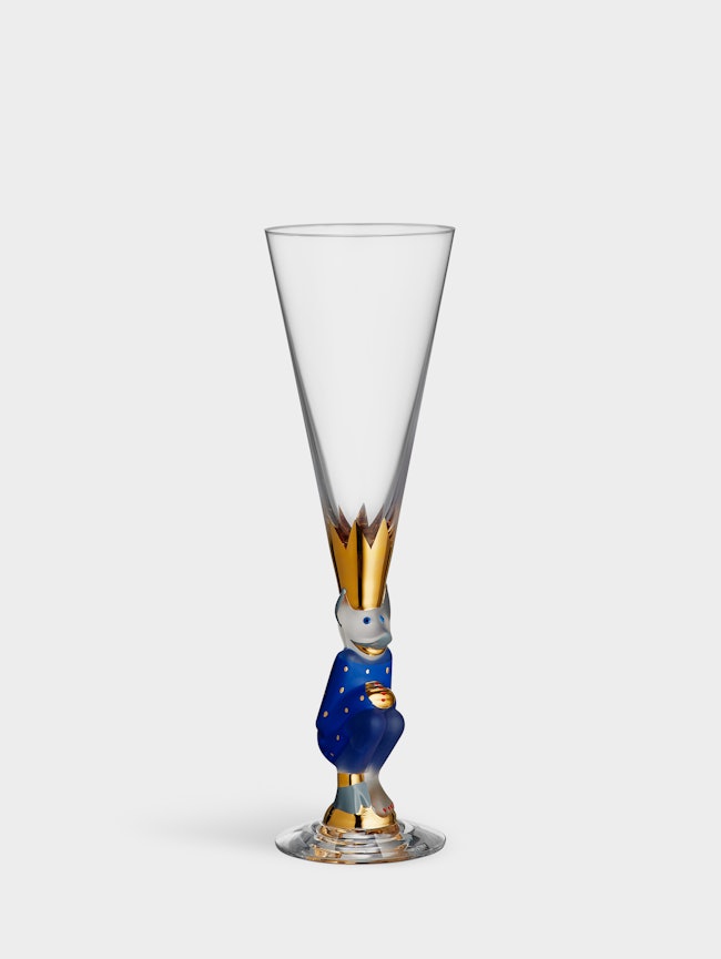 The sparkling devil champagneglas blå 19cl