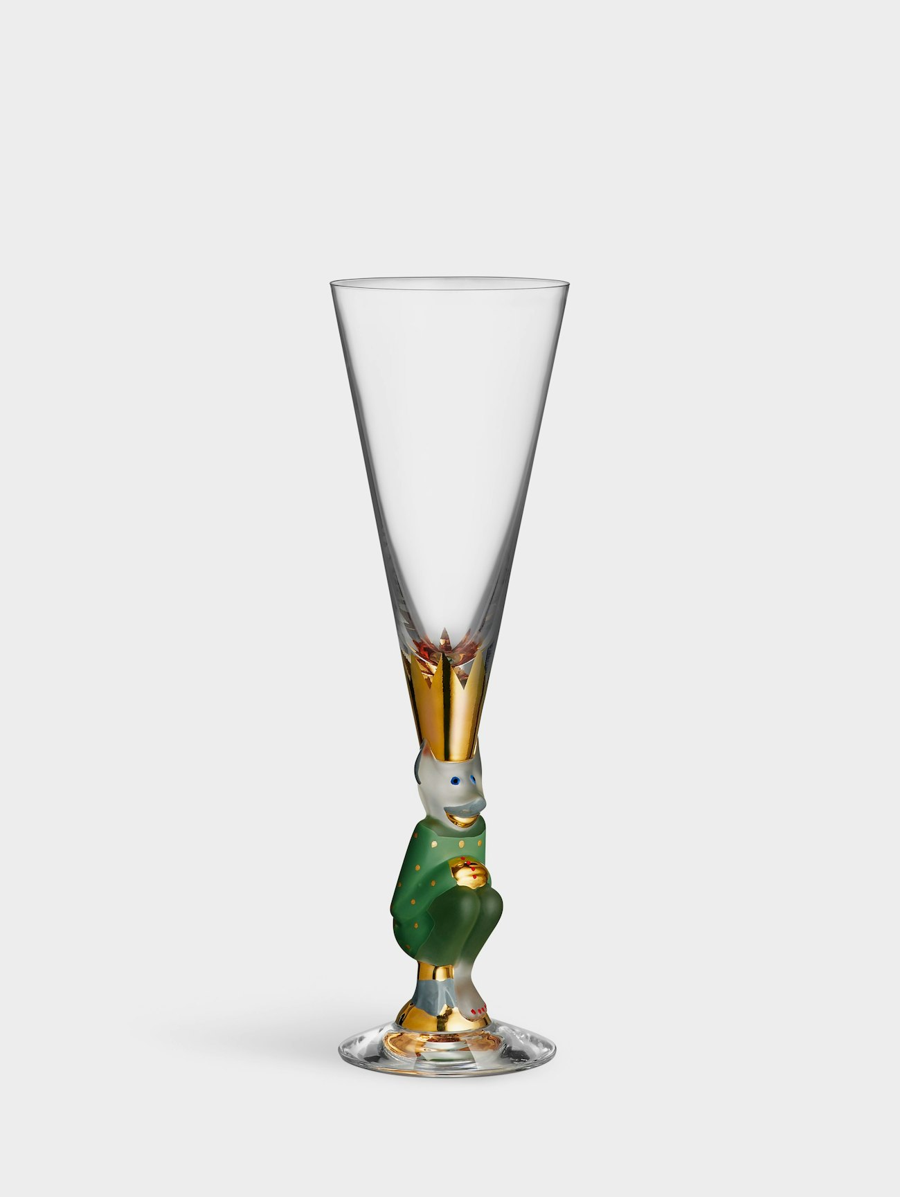 The sparkling devil champagne glass green 19cl
