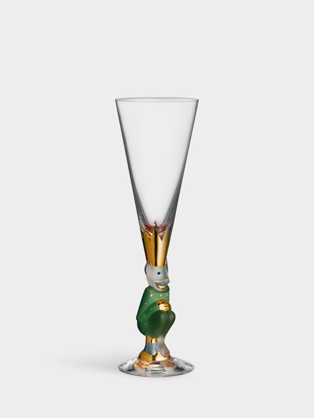 The sparkling devil champagne glass green 19cl