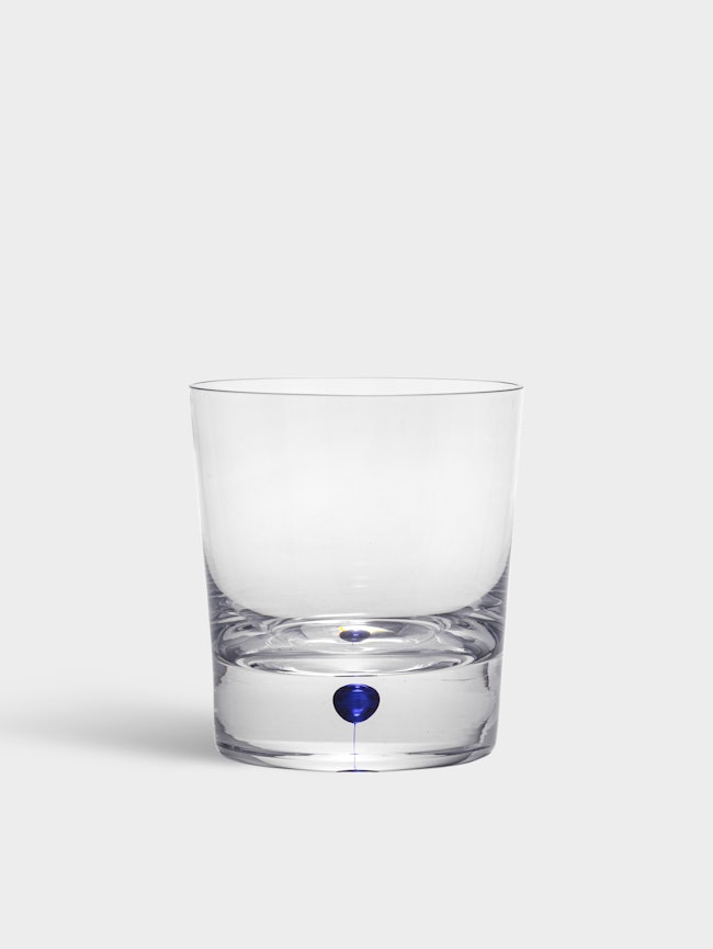 Intermezzo double old fashioned glas blå 40cl